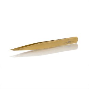 Short Straight Gold Lash Extension Tweezer